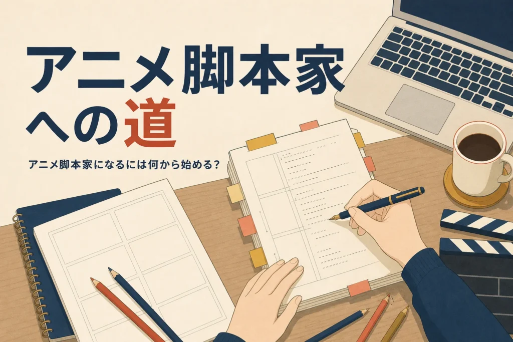 アニメ脚本家になるにはどうすればいいかを紹介する記事のアイキャッチ