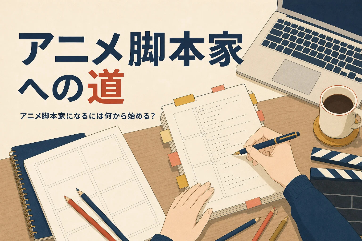 アニメ脚本家になるにはどうすればいいかを紹介する記事のアイキャッチ