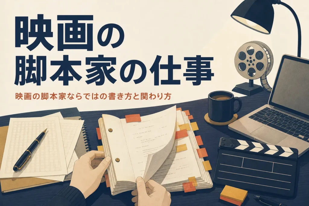 映画の脚本家の仕事と映画脚本の書き方を紹介する記事のアイキャッチ