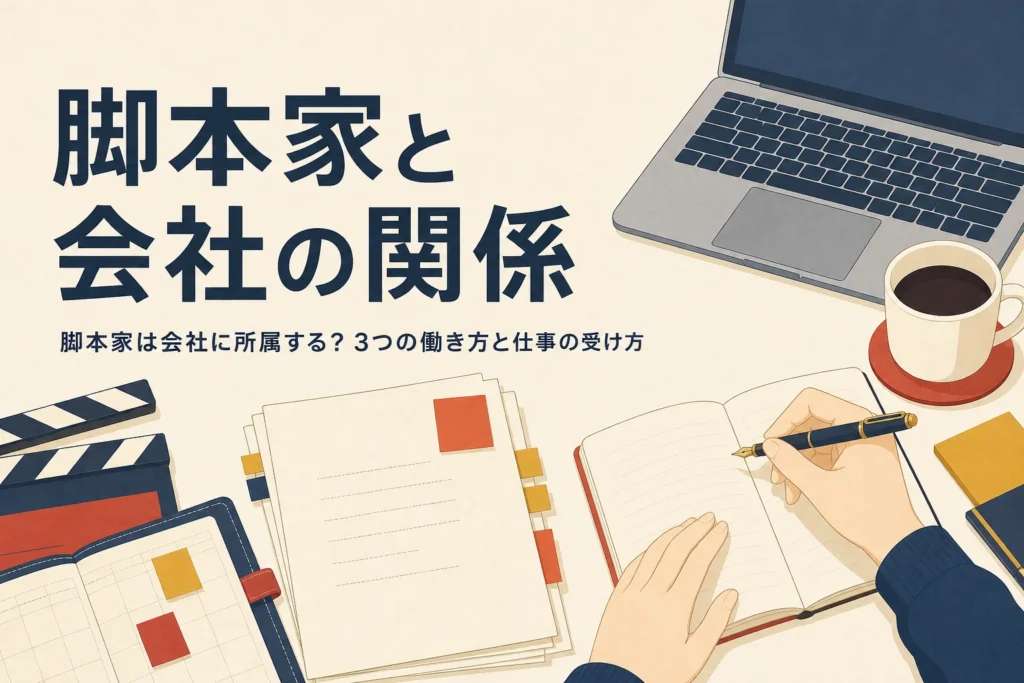 脚本家は会社に所属するのかを解説する記事のアイキャッチ