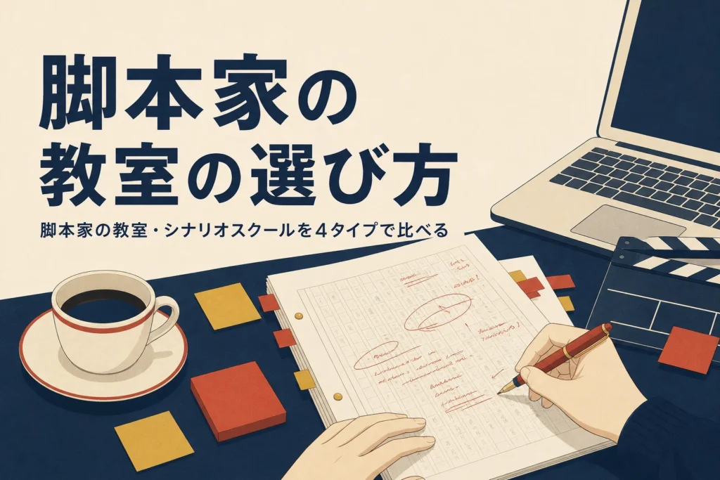 脚本家の教室・シナリオスクールの選び方を紹介する記事のアイキャッチ