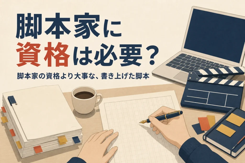 脚本家に資格や学歴が必要かを解説する記事のアイキャッチ